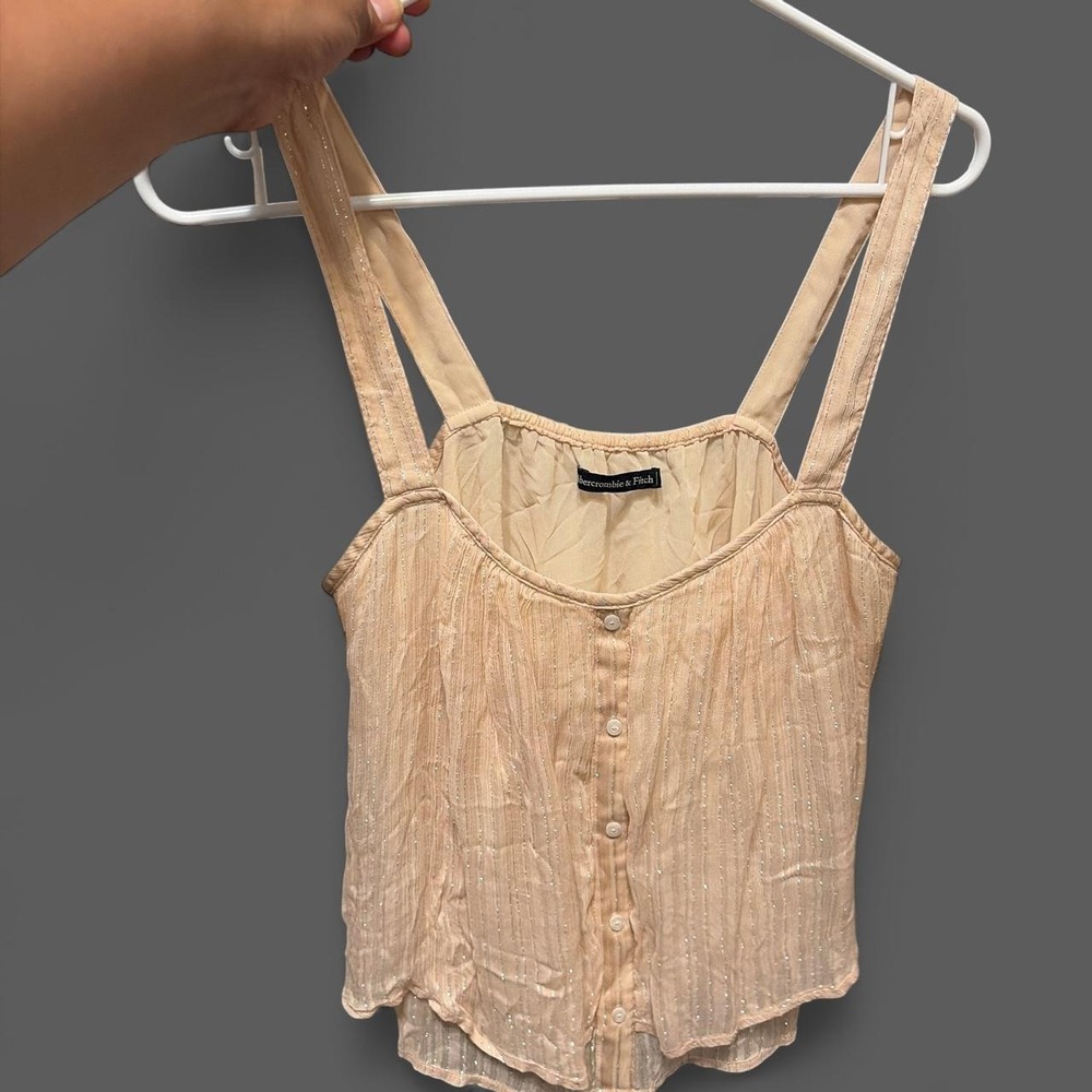 Vintage Abercrombie & Fitch Feminine flowy vintage dusty pink layered crop top